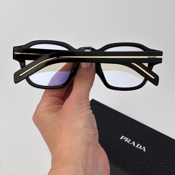Prada PRA16S Eyeglasses – Black Square Frame| Model 16K60K - Picture 3 of 9